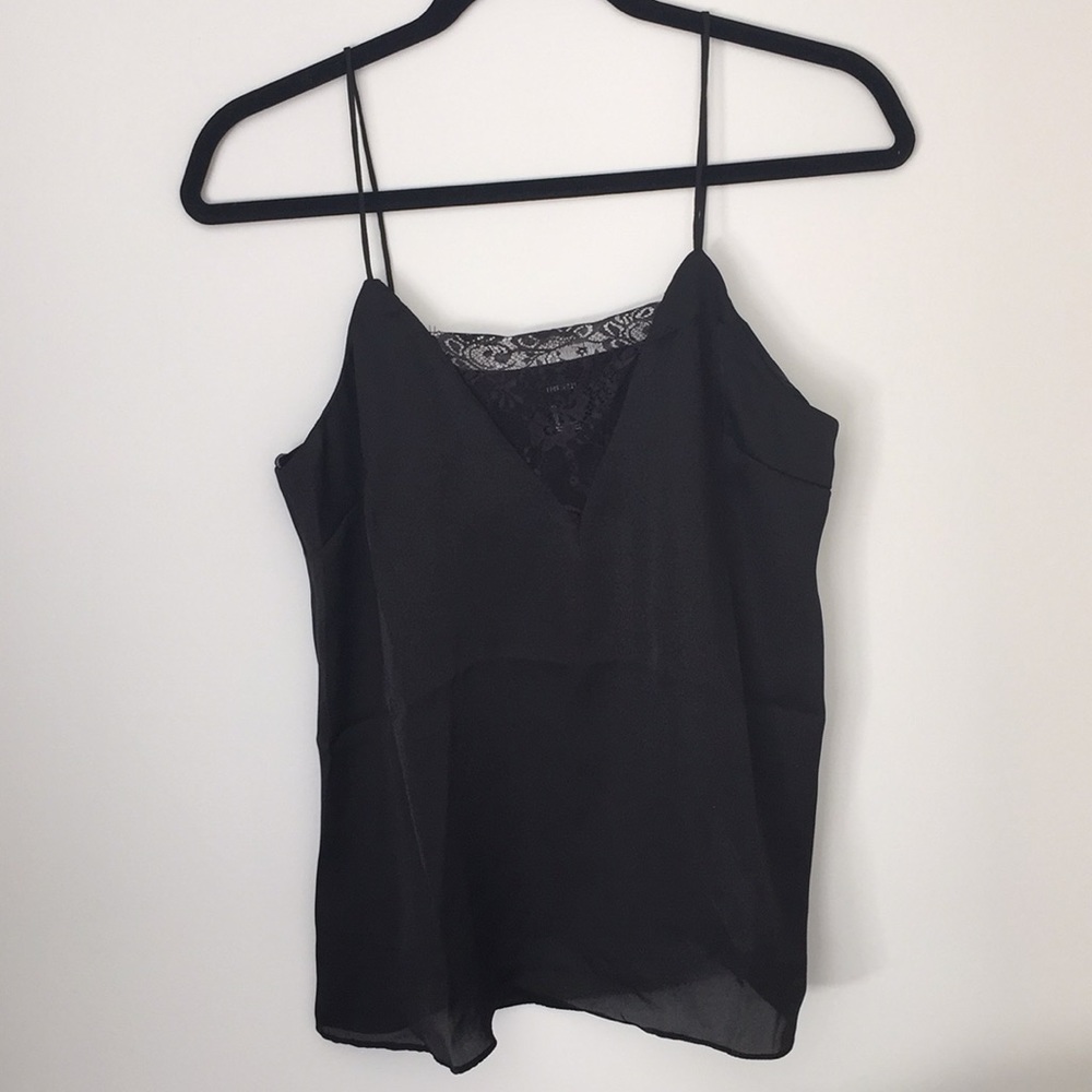 V-neck camisole with lace detail